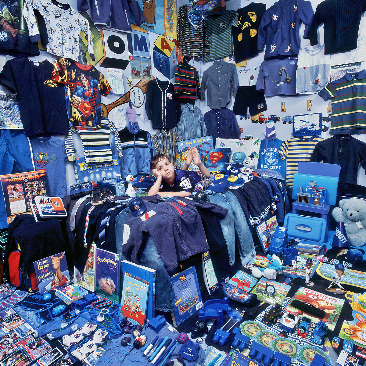 블루 프로젝트 2 토마스와 토마스의 파란색 물건들, 뉴욕, 미국, 라이트젯 프린트, 2009 - 